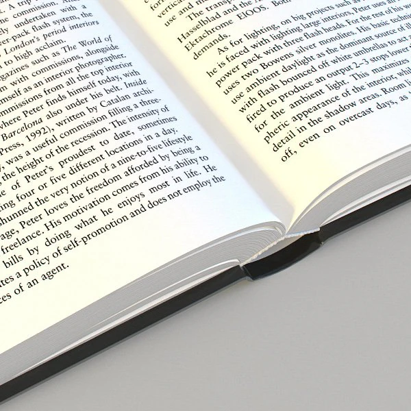 открытая книга 3D Модель .c4d .max .obj .3ds .fbx .stl .blend 