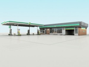 bp gas station 3Dモデル