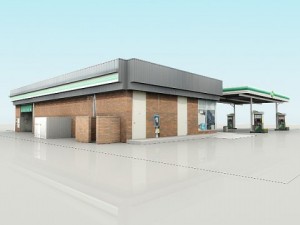 bp gas station 3Dモデル
