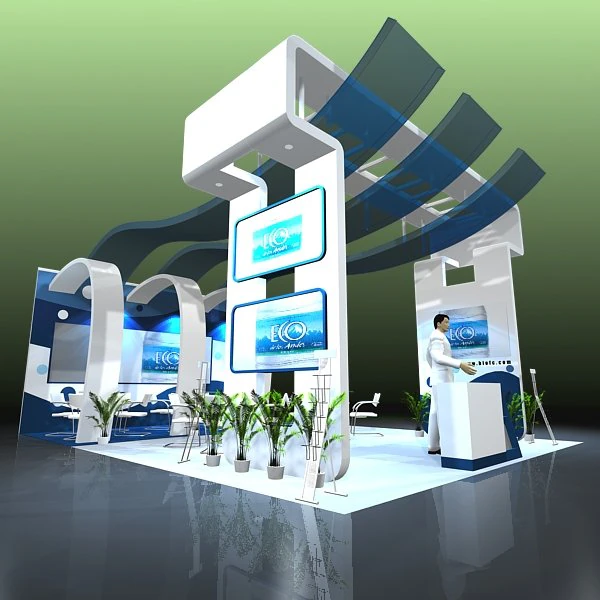 trade show booth design 020 3D Model .c4d .max .obj .3ds .fbx .stl .blend 