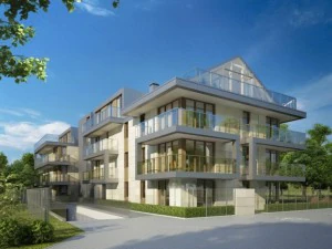 edifício residencial contemporâneo com várias unidades Modelo 3D