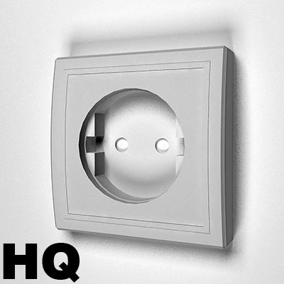 toma de corriente Modelo 3D .c4d .max .obj .3ds .fbx .stl .blend