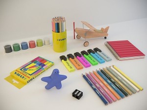 children school art supplies Model 3D