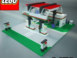 lego 6472 octan gas station Modelo 3D