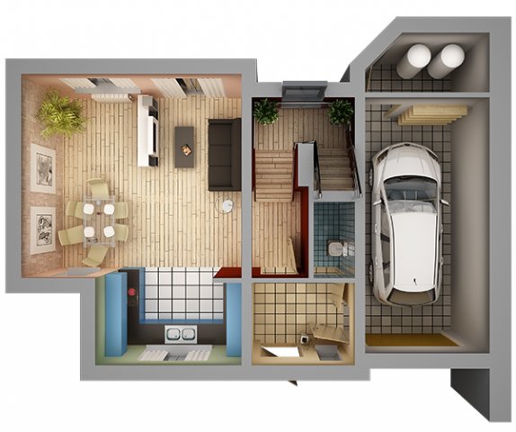 home interior floor plan 01 Model 3D .c4d .max .obj .3ds .fbx .stl .blend 