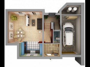 home interior floor plan 01 Modèle 3D