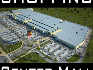 mall m1 full textured scene render ready 3D Model