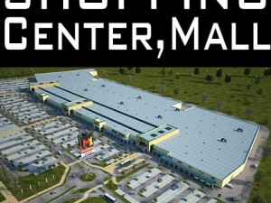 mall m1 full textured scene render ready 3D Модель