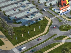 mall m1 full textured scene render ready 3D Модель