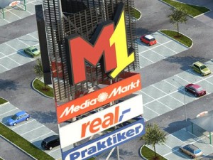 mall m1 full textured scene render ready 3D Модель