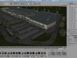 mall m1 full textured scene render ready 3D Модель