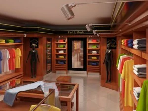 clothing store interior 3D Model