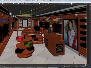clothing store interior 3D Model