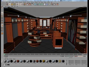 clothing store interior 3D Model