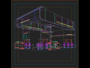4 trade show exhibit booths Modello 3D
