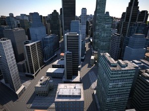 city lowpoly textured 3D 모델