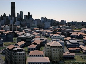 city lowpoly textured 3D 모델