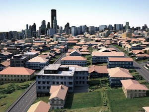 city lowpoly textured 3D 모델