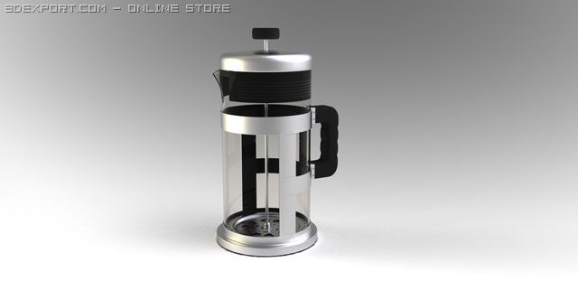 french press 3Dモデル .c4d .max .obj .3ds .fbx .stl .blend 