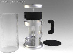 french press 3Dモデル