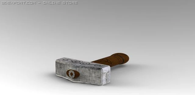 mjolnir 3D Model .c4d .max .obj .3ds .fbx .stl .blend 