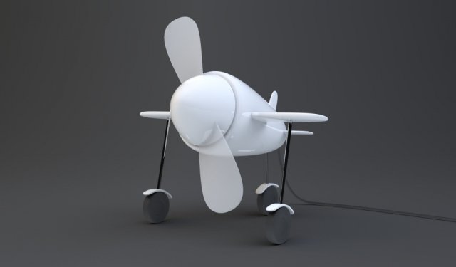 airplane fan 3D 模型 .c4d .max .obj .3ds .fbx .stl .blend
