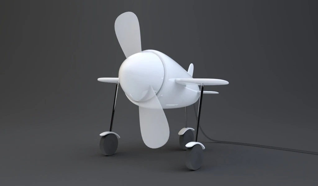 airplane fan 3D Model .c4d .max .obj .3ds .fbx .stl .blend 