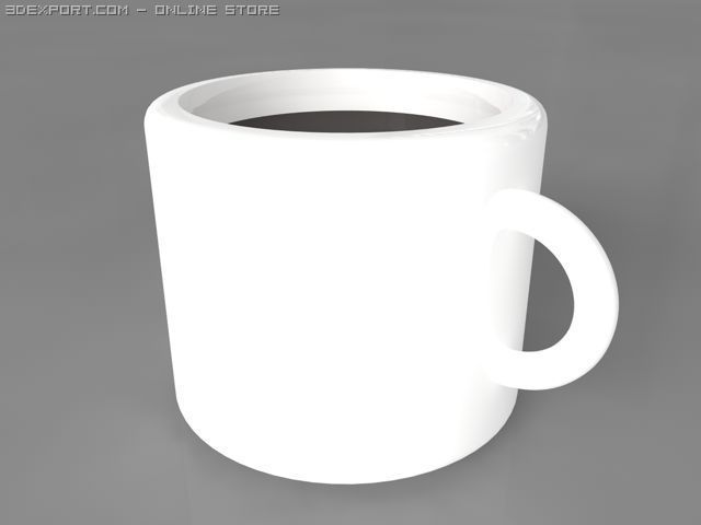 coffee cup Model 3D .c4d .max .obj .3ds .fbx .stl .blend