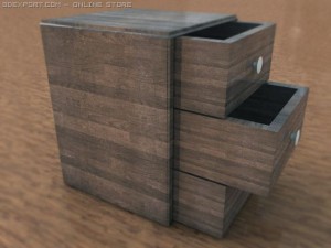classic woody closet 3D 모델