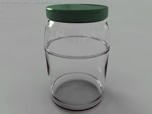 glass food store bottleglass food store battle 3D Model