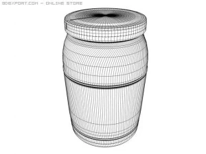 glass food store bottleglass food store battle 3D Model