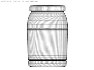 glass food store bottleglass food store battle 3D Model