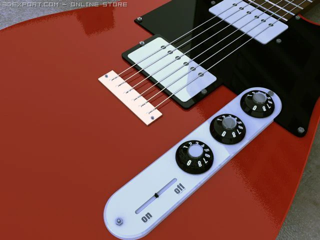 fender blacktop telecaster hh electric guitar 3D Model .c4d .max .obj .3ds .fbx .stl .blend 