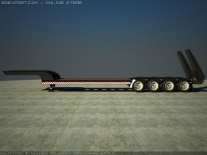 heavy load trailer 3D Model