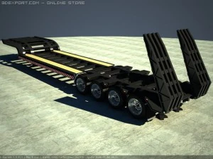 heavy load trailer 3D Model