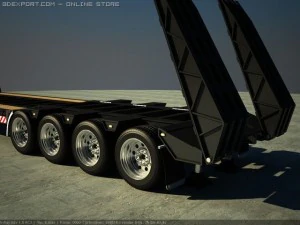 heavy load trailer 3D Model