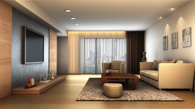 living room Modèle 3D .c4d .max .obj .3ds .fbx .stl .blend 