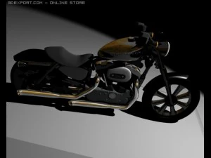 мотоцикл Харлей Дэвидсон 3D Модель