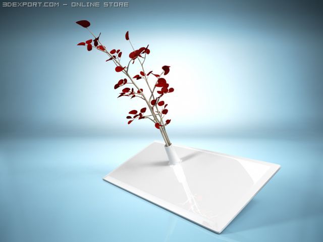 vase on a support 3D Model .c4d .max .obj .3ds .fbx .stl .blend 