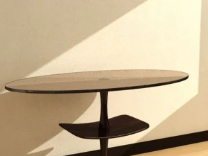 meja oval Model 3D