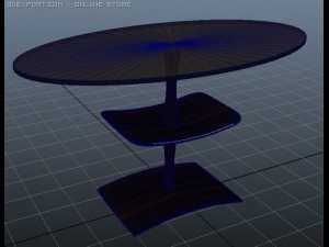 oval table 3D 모델