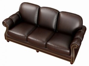classical leather sofa 3D Модель
