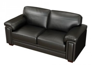 modern sofa black leather 3D Model