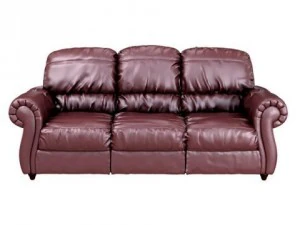 czerwona sk&oacute;rzana sofa Model 3D