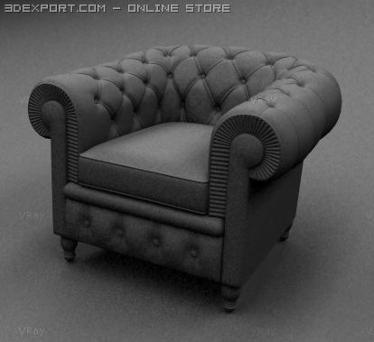 armchair 3Dモデル .c4d .max .obj .3ds .fbx .stl .blend 