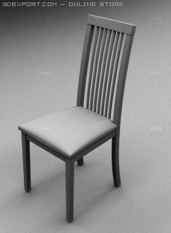 common kitchen chair 3D Model .c4d .max .obj .3ds .fbx .stl .blend 