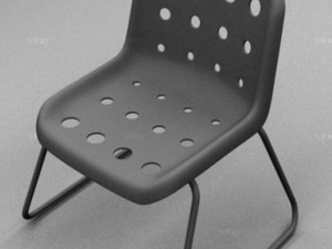 plastic stacking chair Modelo 3D