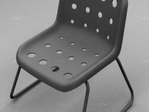 silla apilable de pl&aacute;stico Modelo 3D