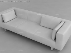 contemporary sofa with pillows Modèle 3D