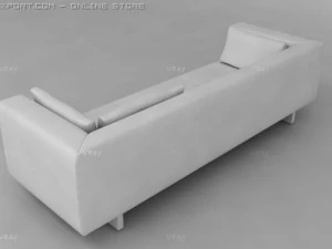 contemporary sofa with pillows 3D Model